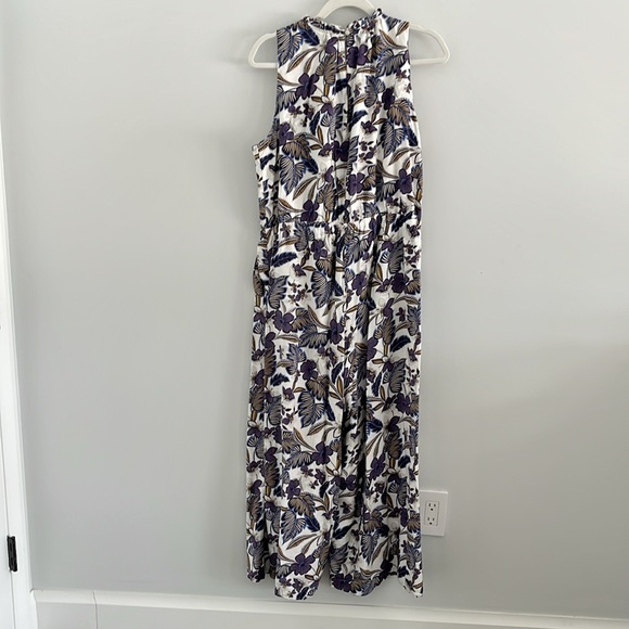 Loft Floral Print Jumpsuit - White and Purple - Picture 7 of 8